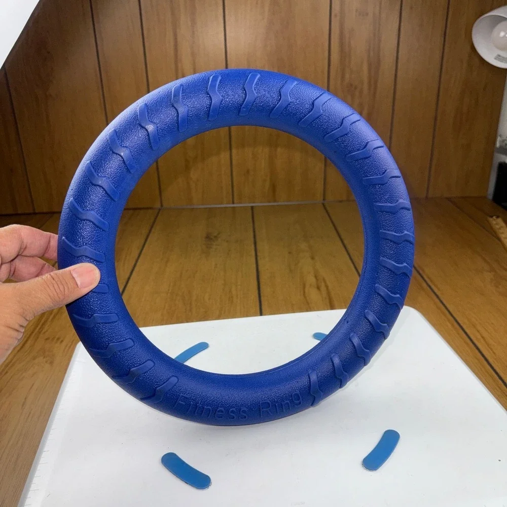 Blue Fitness Ring Foam‎ Toss Toy Pet Training Exercise Ring 11 Inch